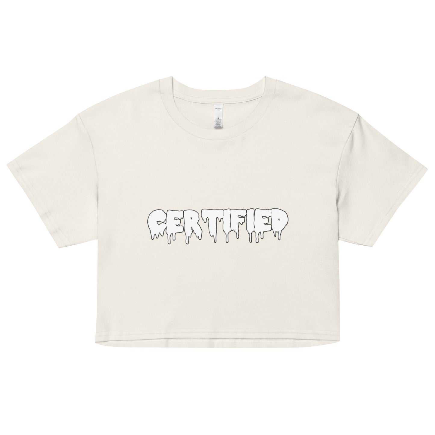 Certified Drip white crop top