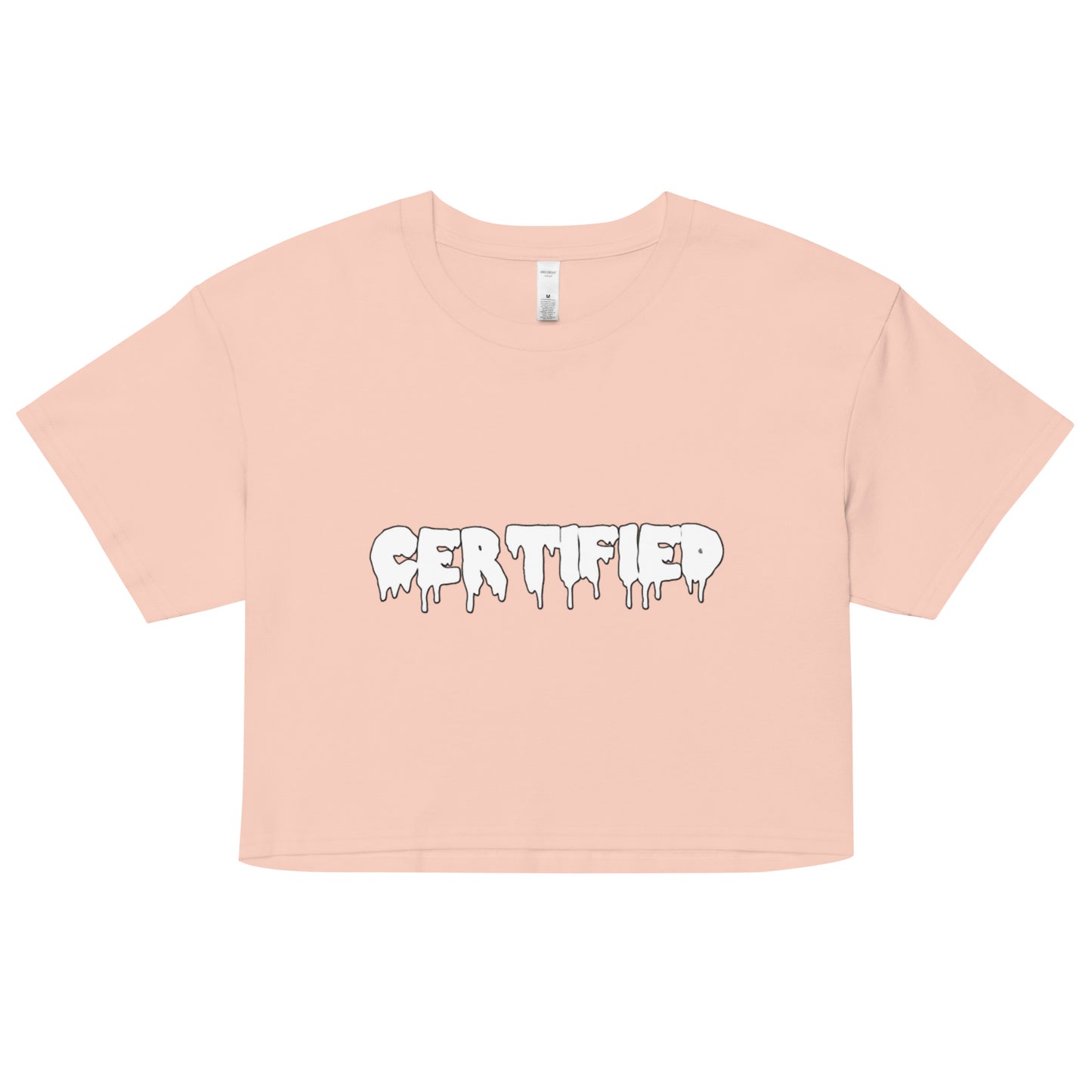 Certified Drip white crop top