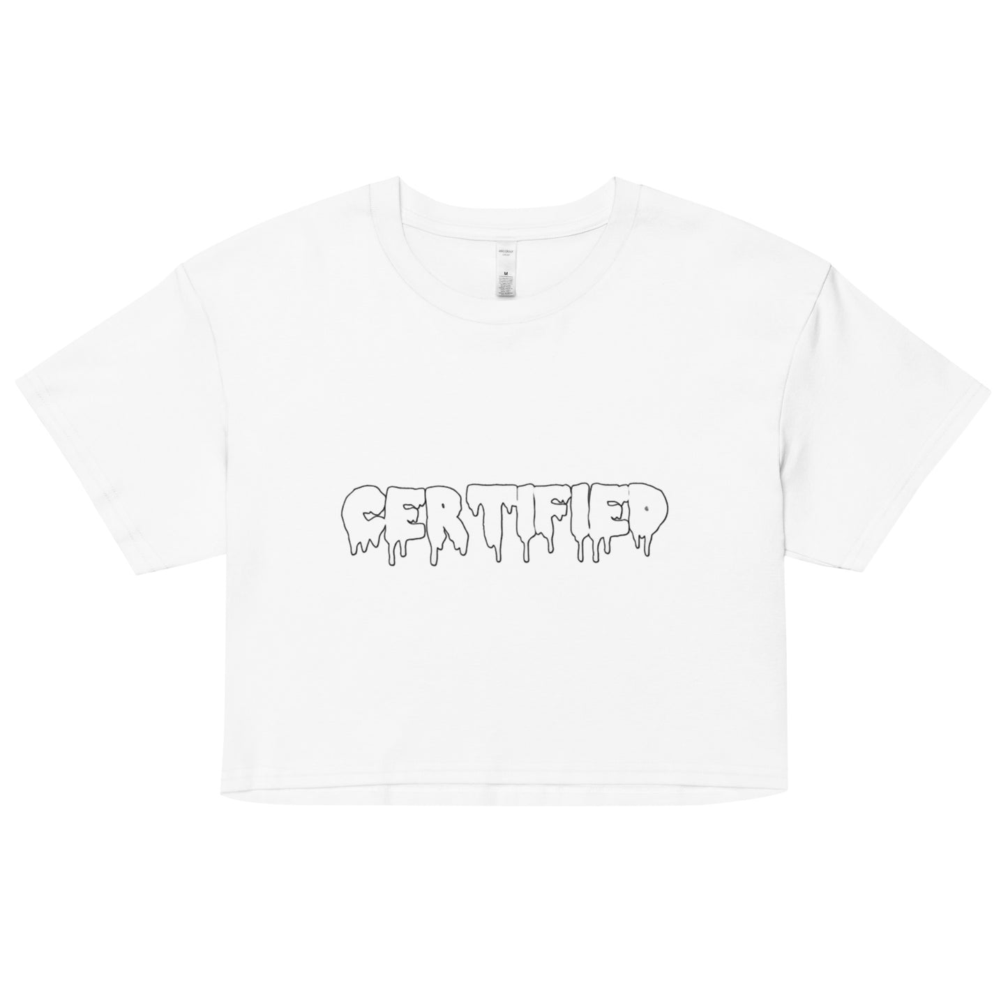 Certified Drip white crop top